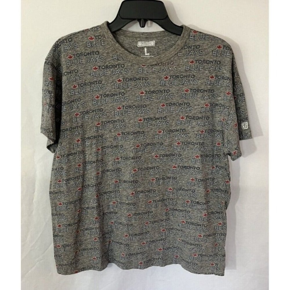 Toronto Blue Jays T-Shirt- Youth Size Lg Tailgate Shirt All Over Graphic Print